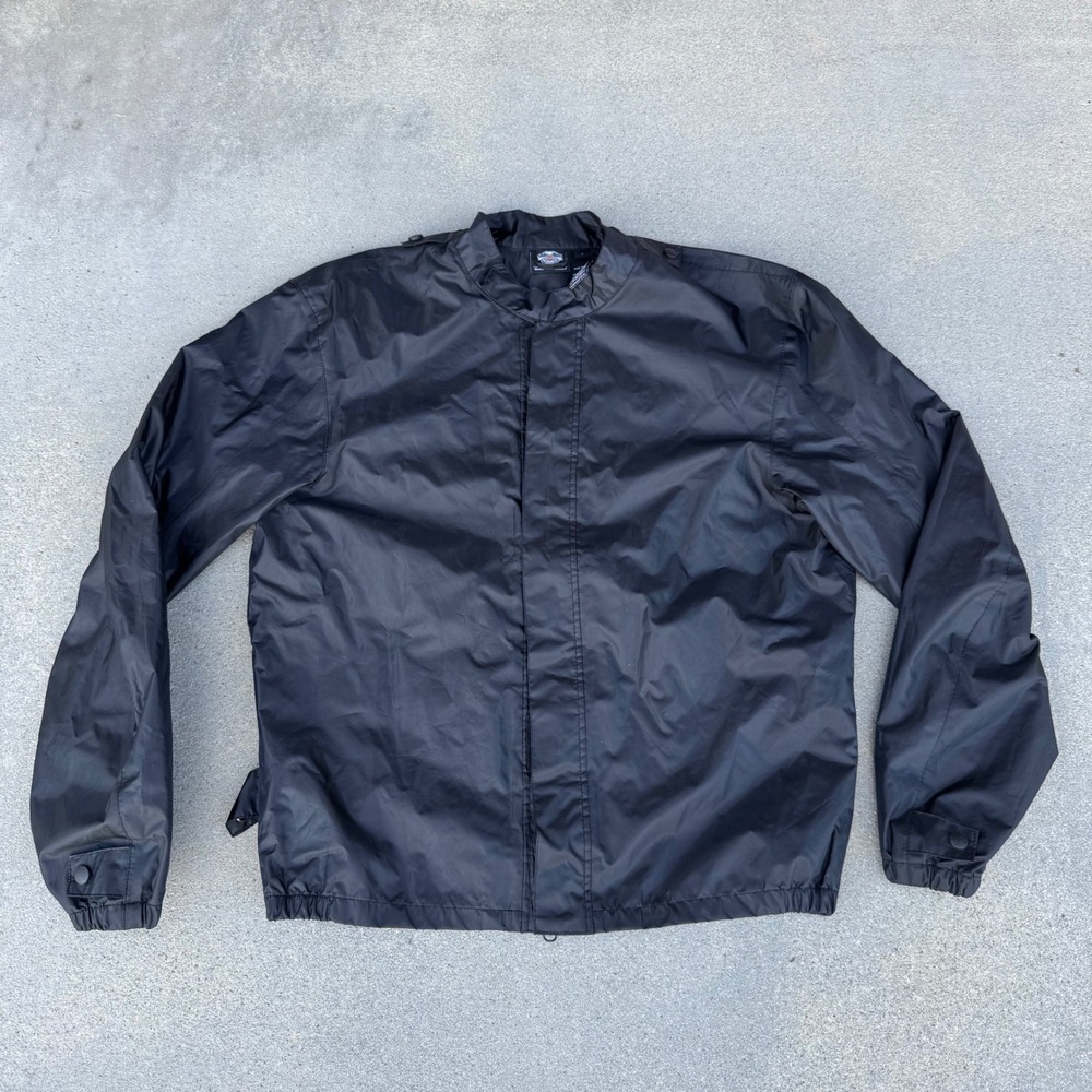 Harley-Davidson Men Black Lightweight Windbreaker Jacket‎ 97393-11VM Size Medium